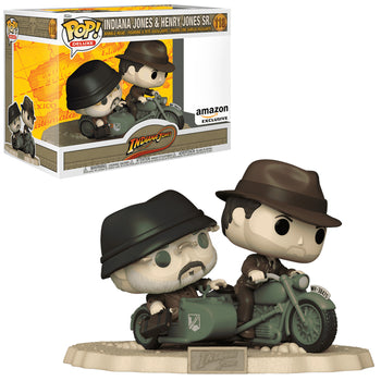 INDIANA JONES WITH HENRY JONES SR. ON MOTORCYCLE WITH SIDECAR (POP RIDES) DELUXE (EXCLUSIVE)