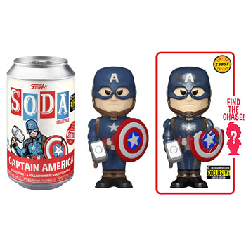 FUNKO SODA CAN: VINYL FIGURE - MARVEL: CAPTAIN AMERICA (EXCLUSIVE) (LIMITED 20,000) USA CAN