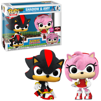 SONIC: SHADOW & AMY (2-PACK) FLOCKED (EXCLUSIVE)